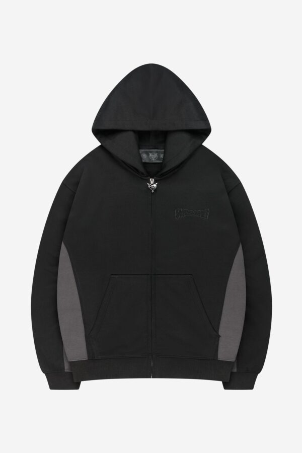Masere Two Tone Zip Black Jacket – Sleek & Modern - Image 2