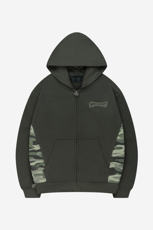 Masere Two Tone Zip Green Camo Jacket – Bold & Versatile - Image 2